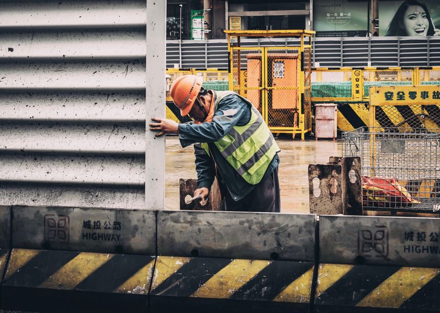 Tradesmen and construction staff